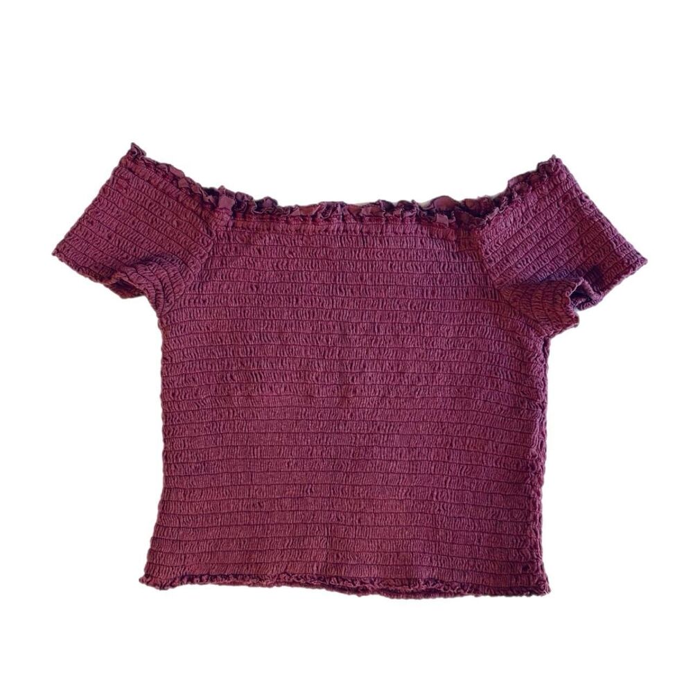 Abercrombie-fitch Women's Burgundy and Purple Crop-top